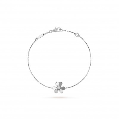 VAN CLEEF ARPELS FRIVOLE BRACELET, MINI MODEL - WHITE GOLD, DIAMOND  VCARP0J500